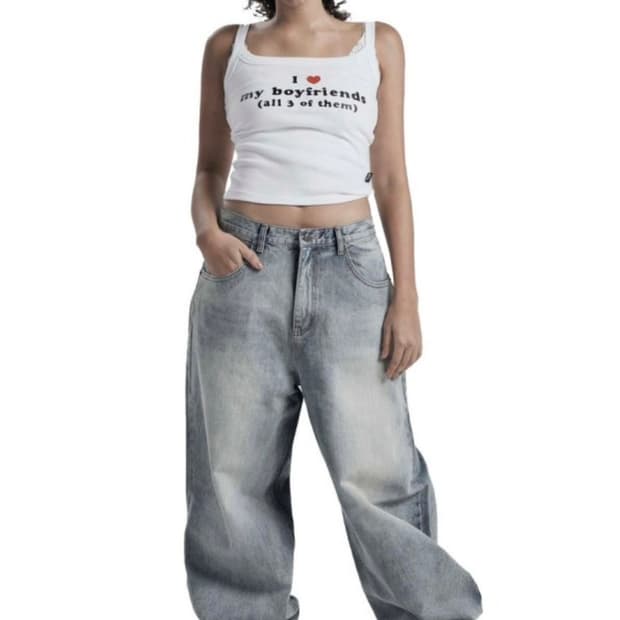 Tony wide denim in blue