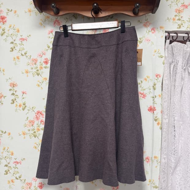 미디 플레어 스커트