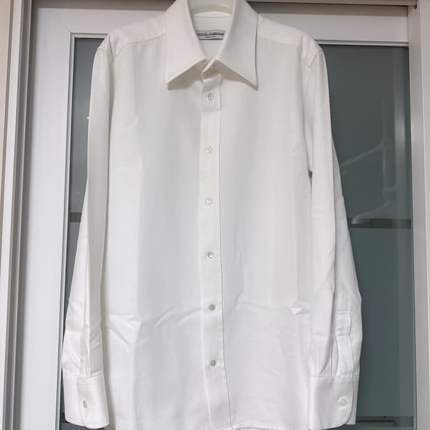 돌체앤가바나 화이트 드레스 셔츠