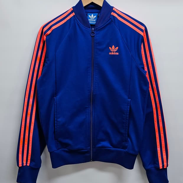 아디다스 슈퍼스타 블루 트랙탑져지 85