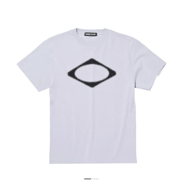 미스치프 롬버스 블러 티셔츠 라이트 블루