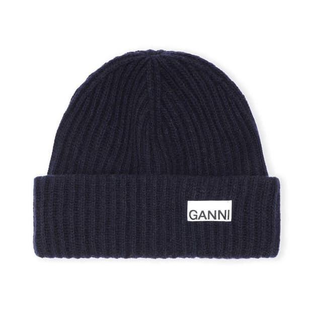 [ganni 가니] 네이비 비니