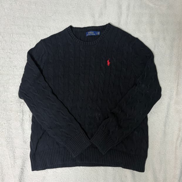폴로 케이블니트