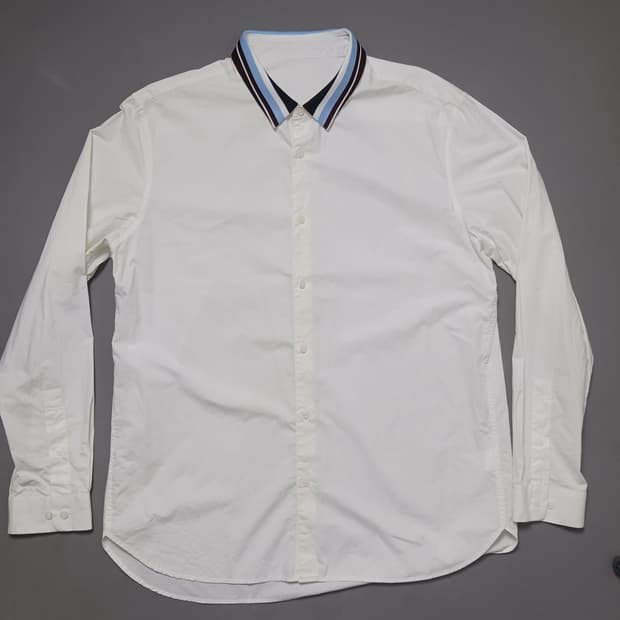 [110] TNGT 라인배색 면 긴팔캐주얼셔츠