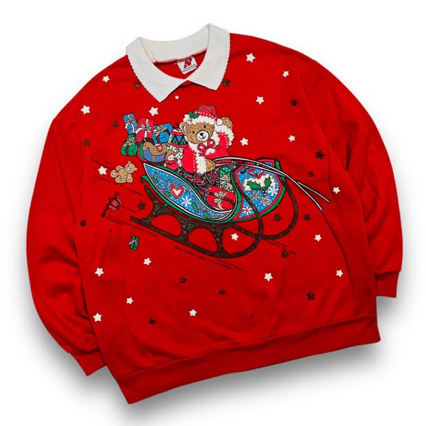 NUCLEUS 90s Christmas bear sweatshirt