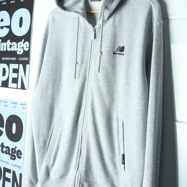 (L-XL) 뉴발란스 집업 바람막이 점퍼자켓 후드 멜란지-H36303