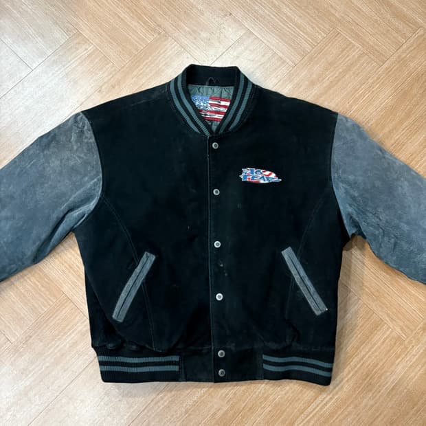 [XL] 노피어 레더 바시티 자켓