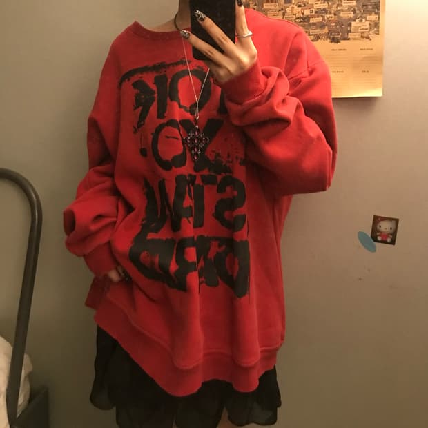 Vintage 빈티지 고스펑크 빅사이즈 맨투맨