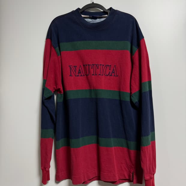 일본 Nautica 스트라이프 맨투맨 105-110