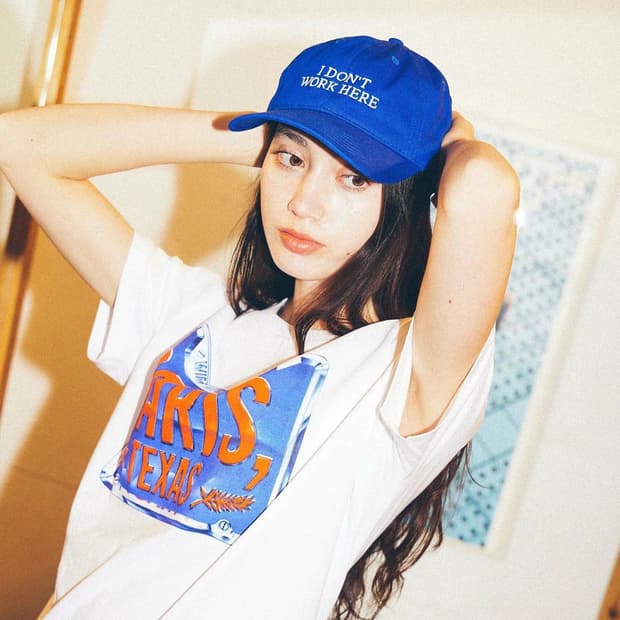 IDEA I don’t work here 캡 모자 블루 새상품