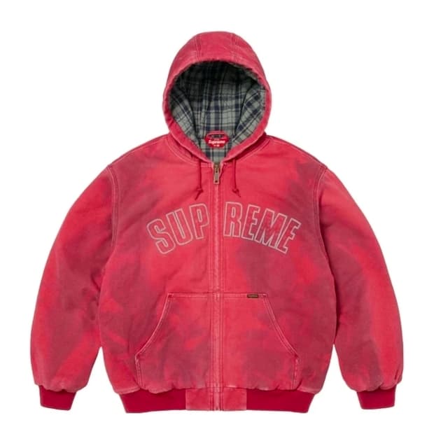 M 슈프림 리플렉티브 아크 후드 워크 자켓 레드 - 25FW