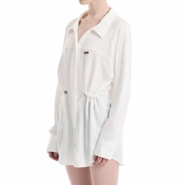 보헤미안서울 오픈 칼라 스트링 셔츠