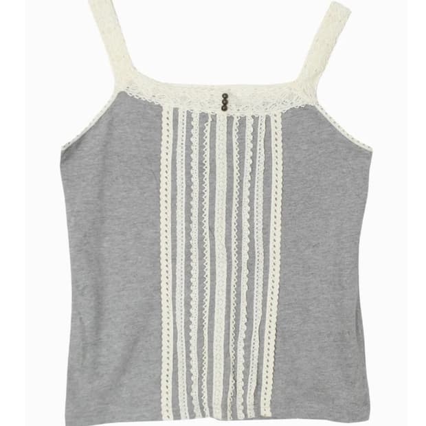 빈티지 펀치 비즈 나시