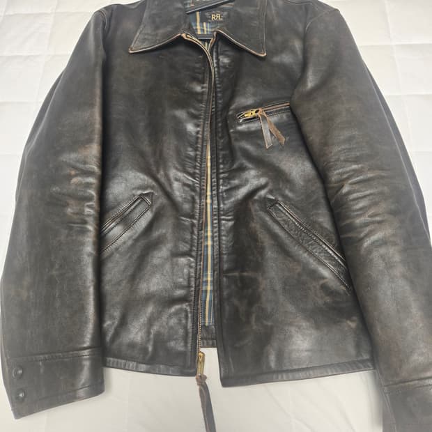 더블알엘 뉴스보이 가죽자켓