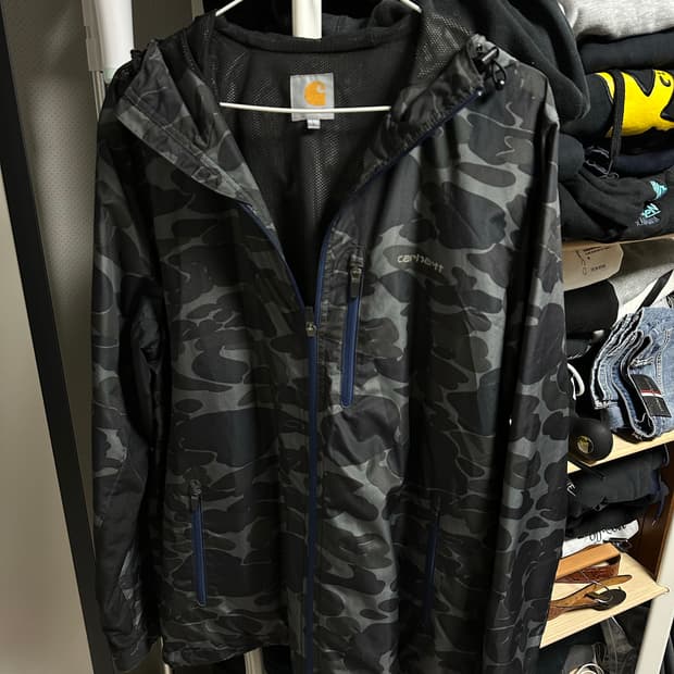 칼하트 카모 바람막이 자켓 L