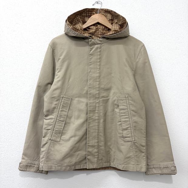 COMME CA ISM 체크 안감 후드 자켓