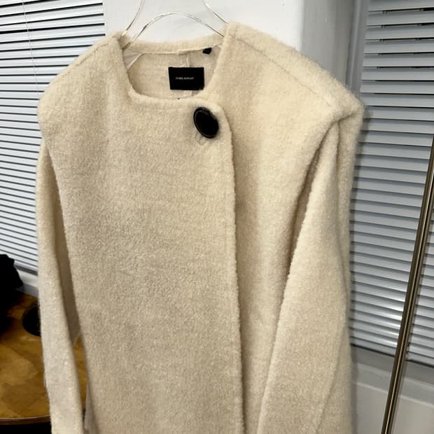 이자벨마랑 버진울 겔톤 코트 36 (크림컬러)