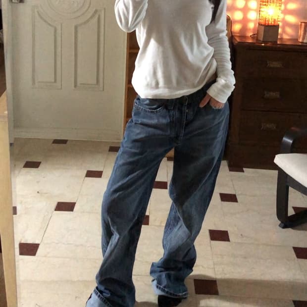 [직수입] 빈티지 데님 트라우저