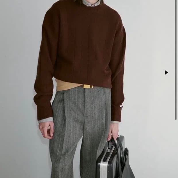 렉토 러블리니트 레드브라운 m