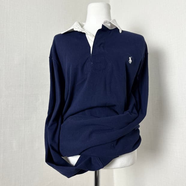 폴로 네이비 카라 롱슬리브