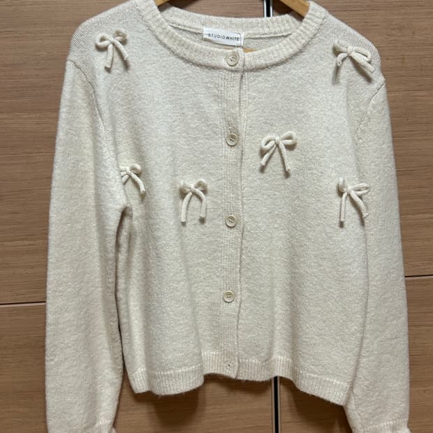 아이보리 리본 니트 / 새상품