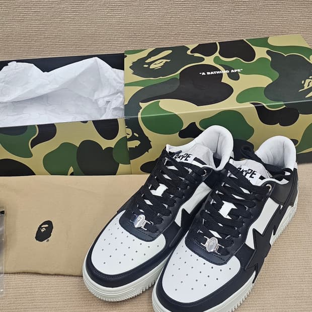BAPE Sta OS #2 블랙/화이트 280