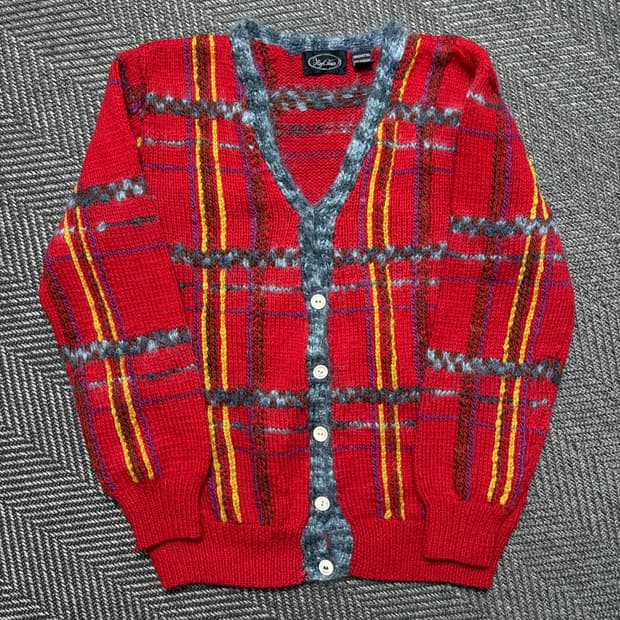 Hag Carrier 울100% 레드 니트 가디건(Free)