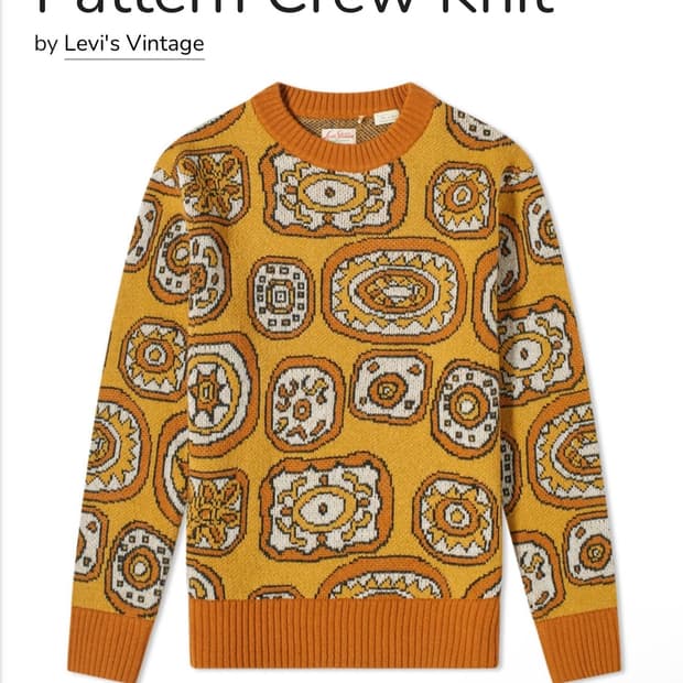 리바이스빈티지클로딩(LVC) 이스턴패턴 크루니트