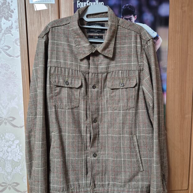 프리즘웍스 글렌체크 트러커 자켓 XL 100 사이즈감