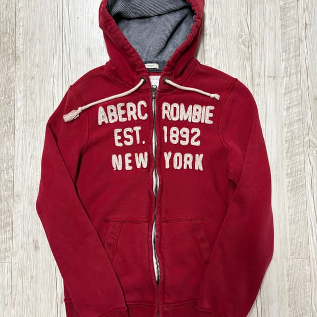 아베크롬비 후드집업 양홍원 레드 m