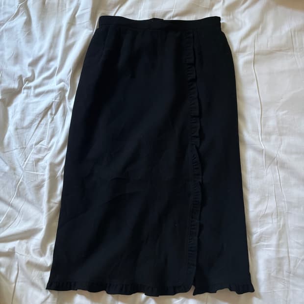 vintage frill long skirts