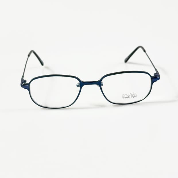 90s HATO 네이비블루 메탈 슬림 스퀘어 빈티지 안경