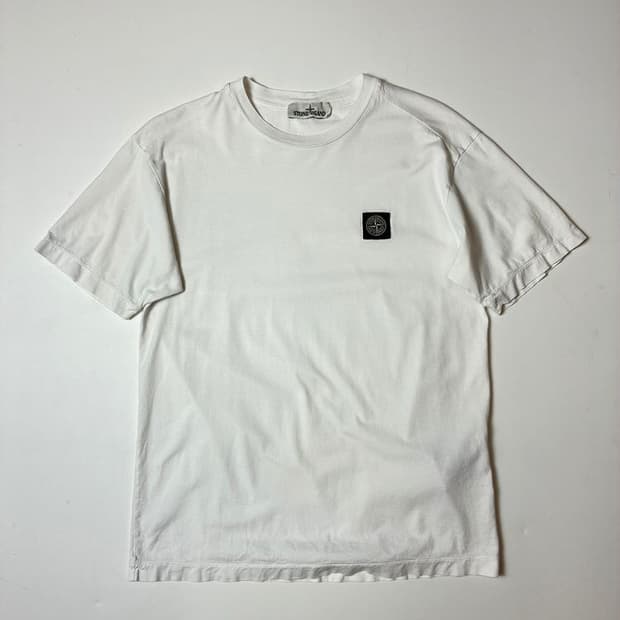 스톤아일랜드 로고 패치 가먼트 다이드 티셔츠 PN8879