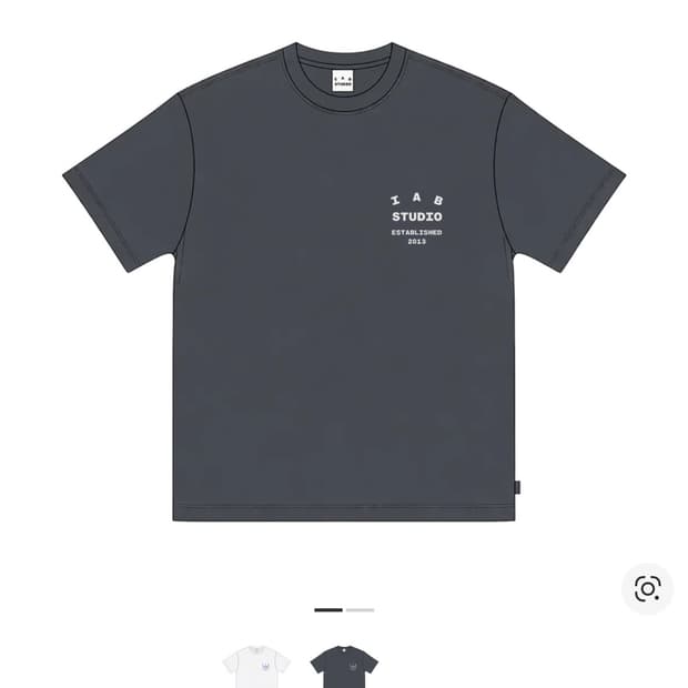 아이앱 스튜디오 26 아이앱 반팔 티셔츠 차콜 L