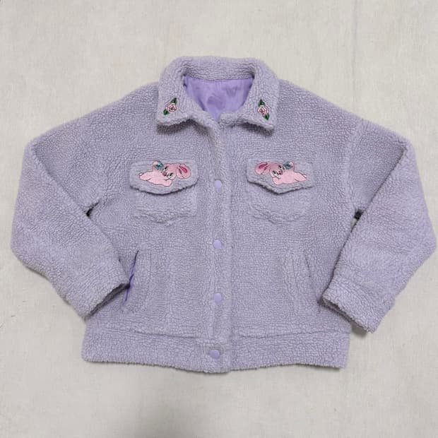 레이지오프 X 에스더버니 연보라 양털 자켓
