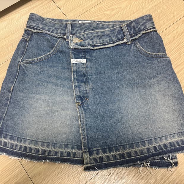 마리떼프랑소와저버 W LOW WRAP DENIM SKIRT 블루 S