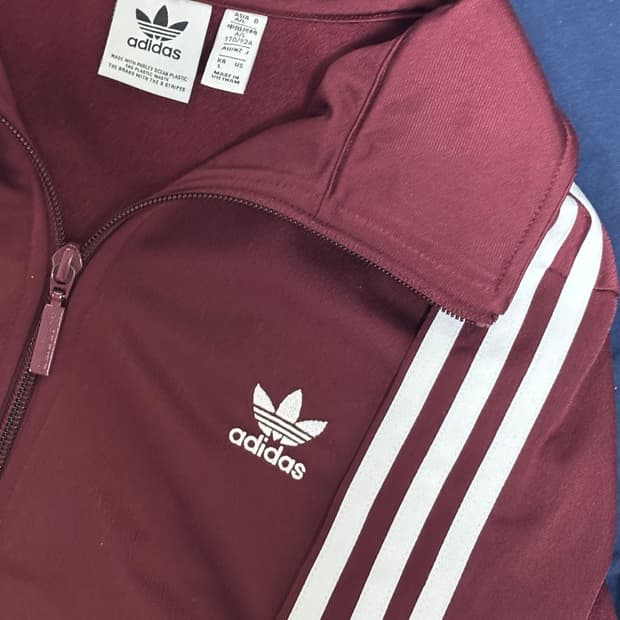 아디다스 버건디 크롭 투웨이 져지 L 100