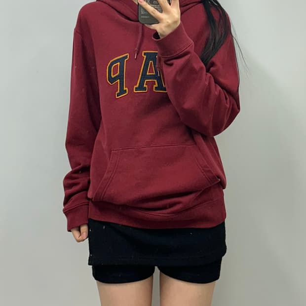 Gap 갭 버건디 후드티