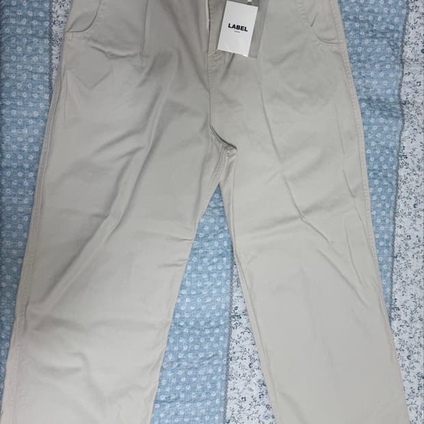 LABEL ARCHIVE cotton pants snow grey