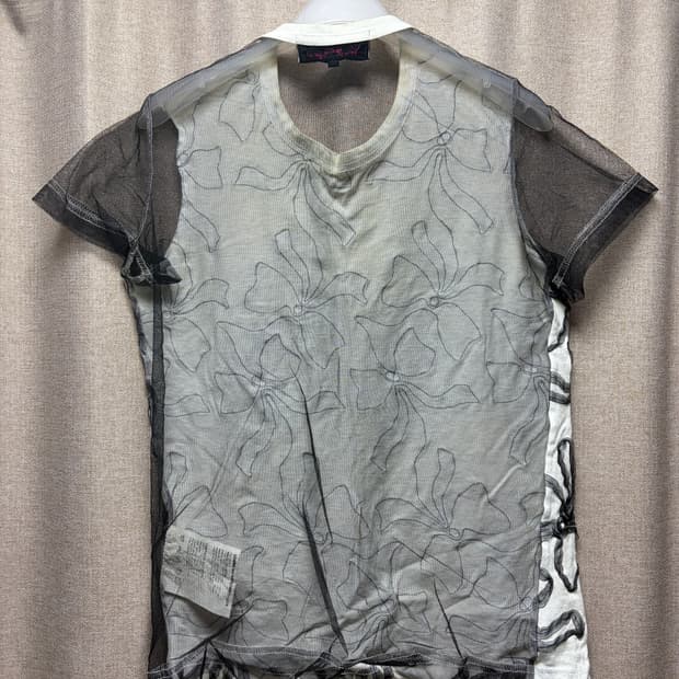 [S] tricot comme des garcons 백 시스루 반팔