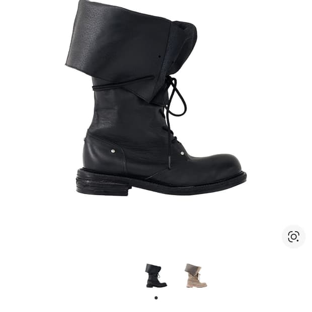 네거티브 폴디드 레이스업부츠 블랙 250 풀박