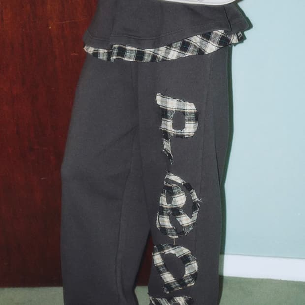 프렌다 프릴 스커트 와이드 팬츠 다크차콜