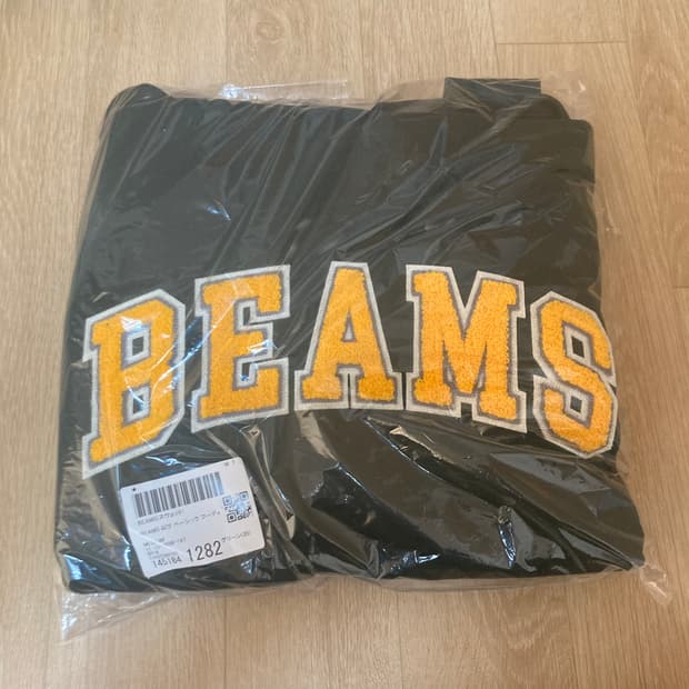빔즈 beams 로고 후드티 M