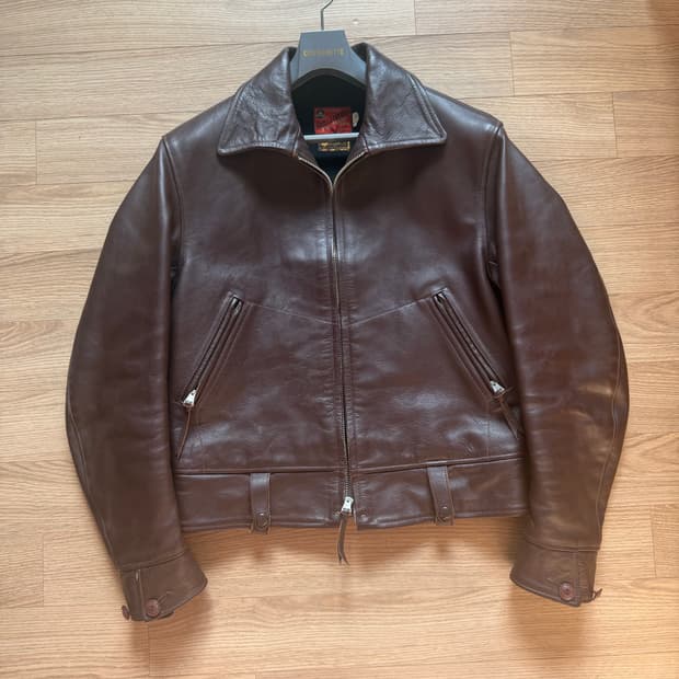 [38] 토이즈맥코이 몹스터 자켓 브라운 홀스하이드 레더 자켓