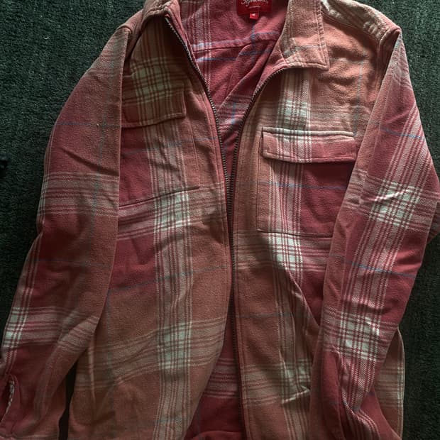 슈프림 플란넬 집업 셔츠