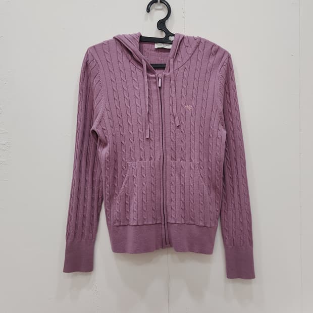 [55] 까사렐 케이블 니트 후드집업 여성 55사이즈