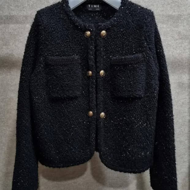 여성 free 타임 울 블렌드 칼라리스 자켓