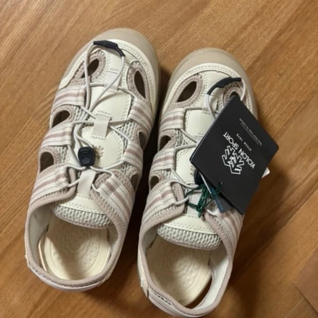 새상품) 코오롱 샌들 베이지