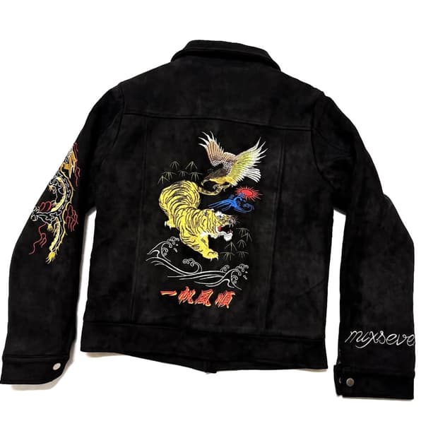 Mixseven - 자수 무통 자켓