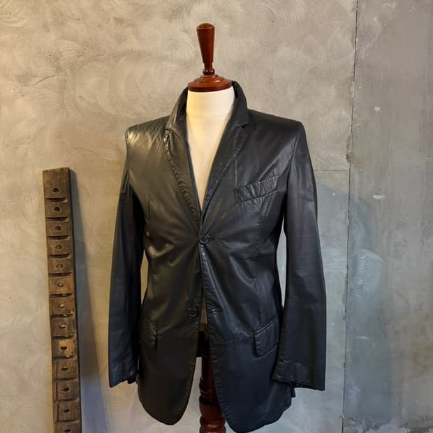 알렉산더 맥퀸 램스킨 레더 테일러드 자켓 100